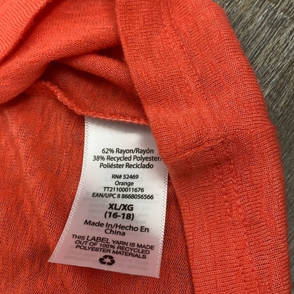 Time & Tru Coral XL top - Picture 6 of 10